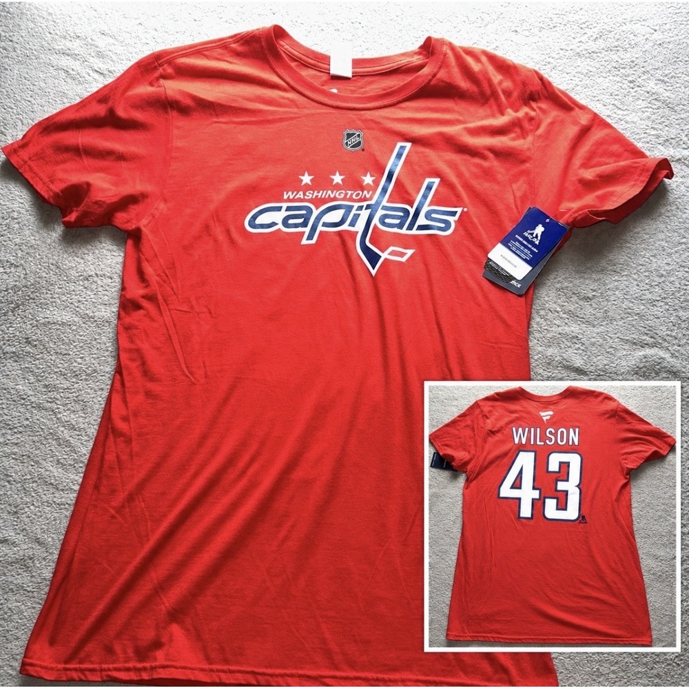 Washington Capitals Tom Wilson #43 Red Fanatics T-Shirt Mens Large NWT NHL